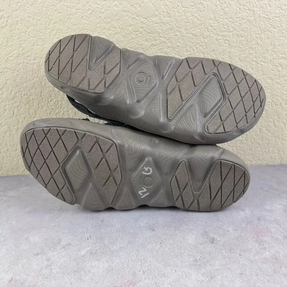 Oboz Whakata Trail Mens Size 12 US Black Gray Slip On Sandals Slingback Slides